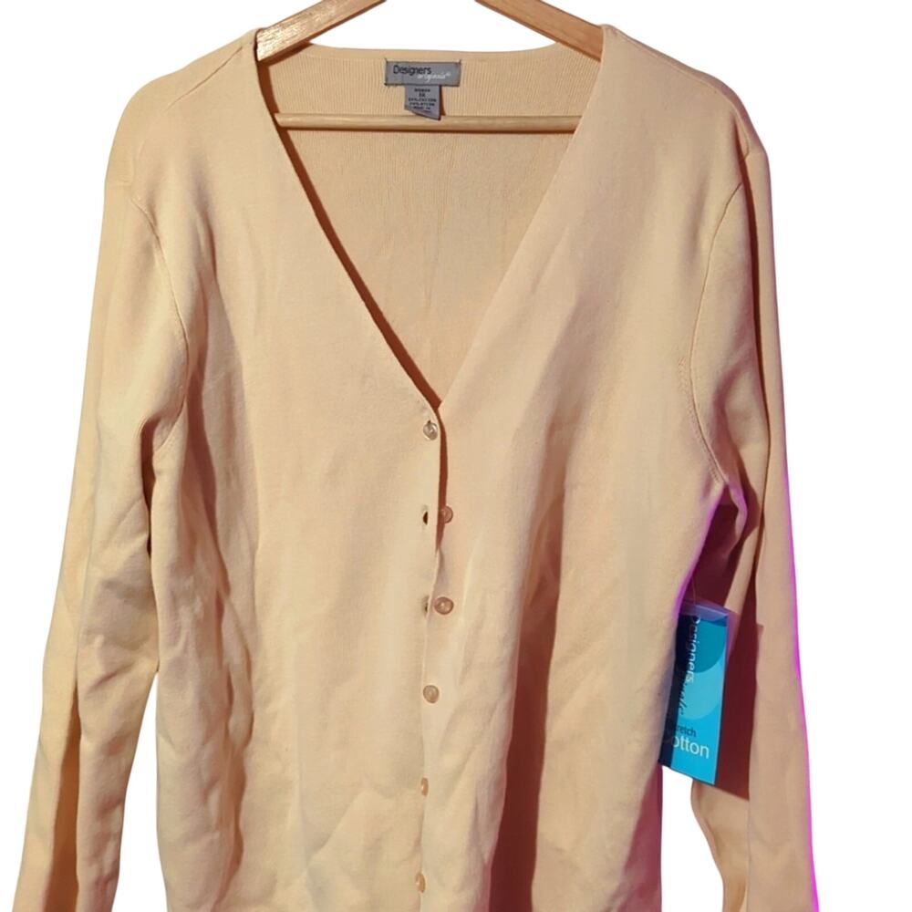 NWT Designers Originals 1X Cream Cardigan [0012]